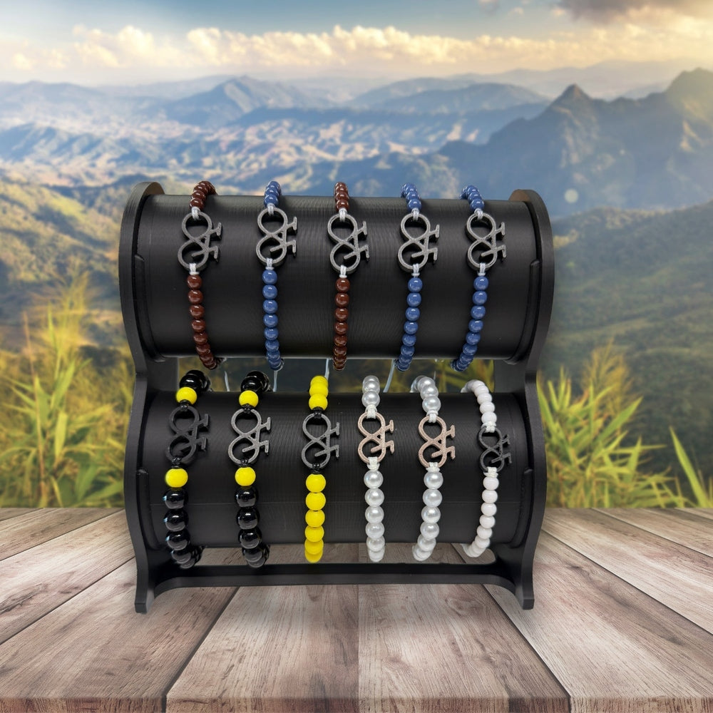 BT by Sonia Infinity Fahrradperlenarmband schwarz/gelb