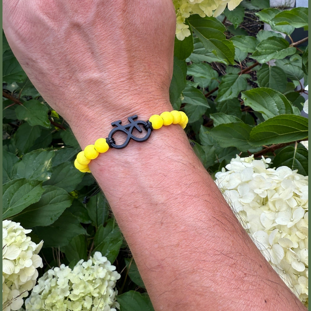 BT by Sonia Infinity Fahrradperlenarmband schwarz/gelb