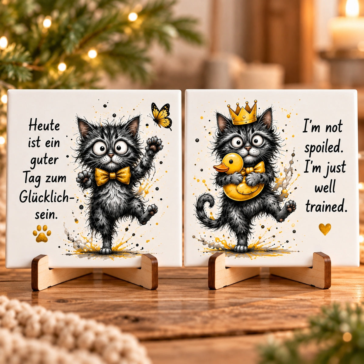 BT by Sonia Katten Fliese mit Spruch