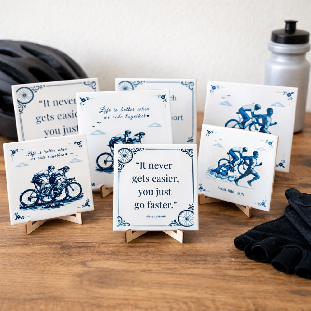 Delfter blaue Fliesen, Fahrradpaar