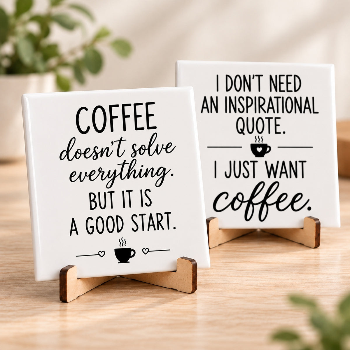 BT by Sonia Kaffeefliese mit Spruch | Kaffeeliebhaber