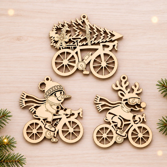 BT by Sona Weihnachtskugeln Weihnachtsfiguren Radsport | 3er-Set