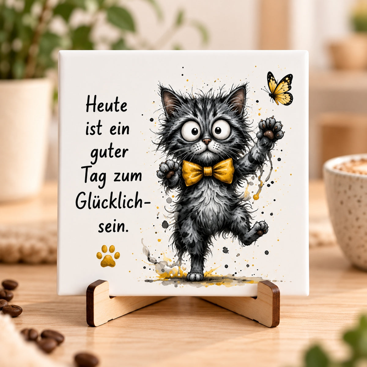 BT by Sonia Katten Fliese mit Spruch