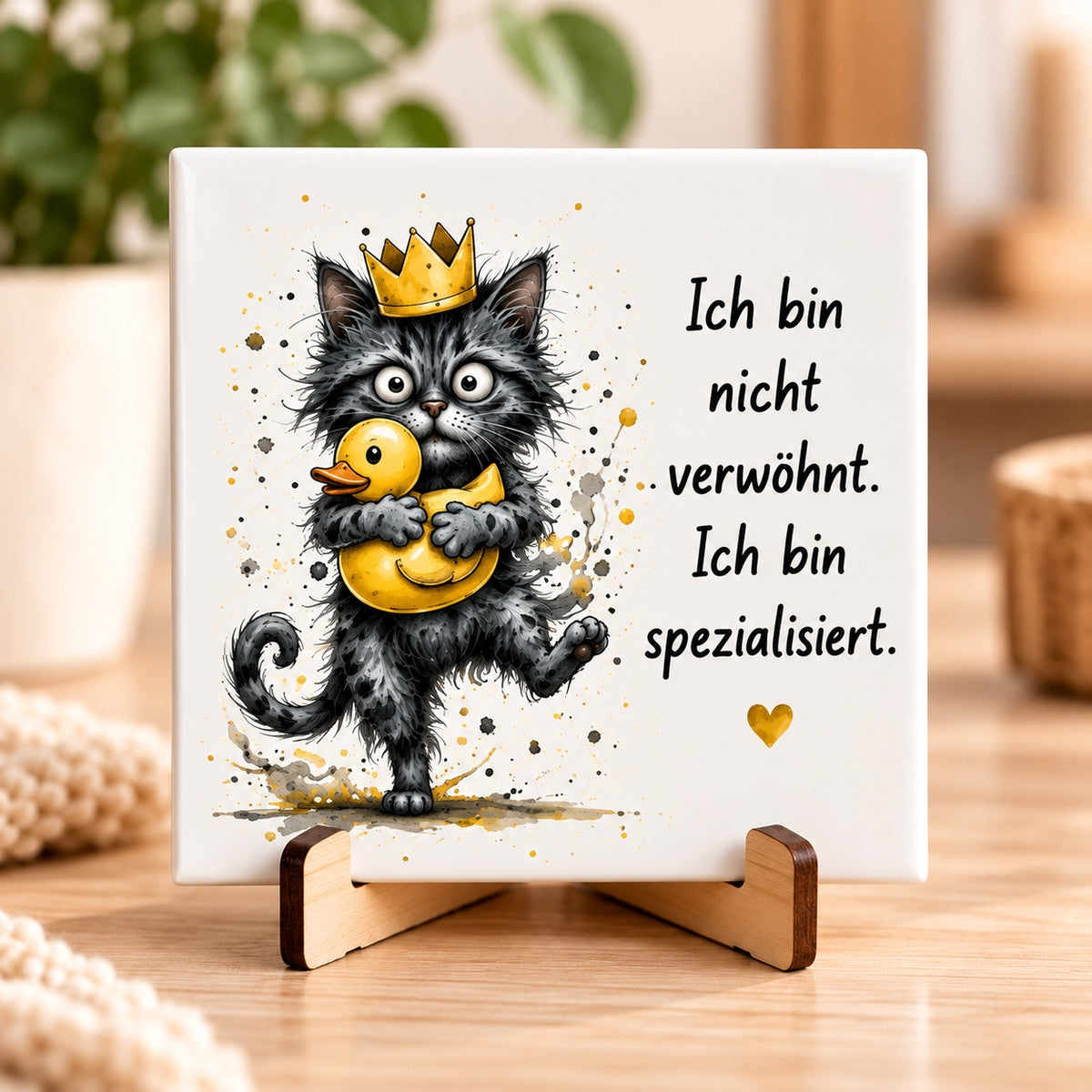 BT by Sonia Katten Fliese mit Spruch