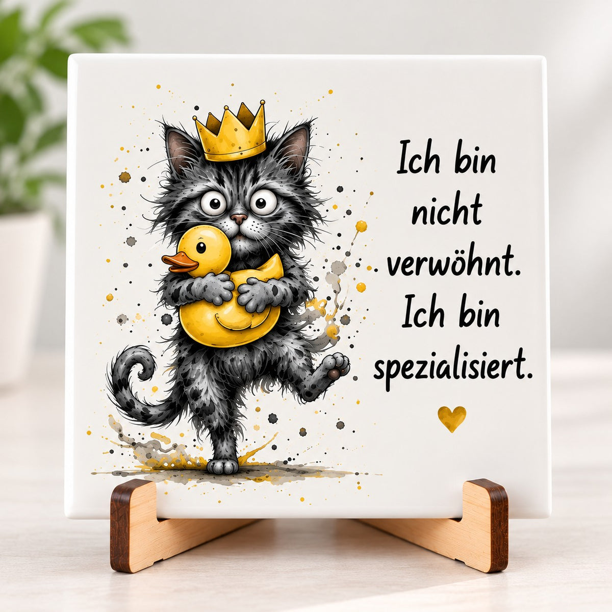 BT by Sonia Katten Fliese mit Spruch