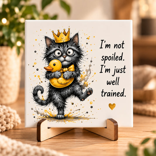 BT by Sonia Katten Fliese mit Spruch
