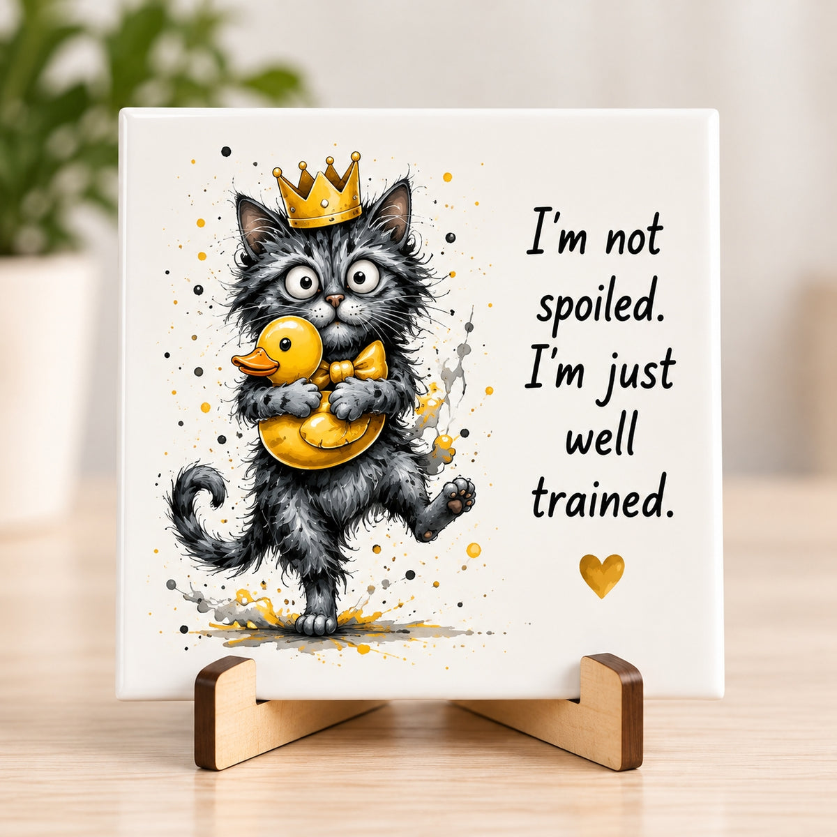BT by Sonia Katten Fliese mit Spruch