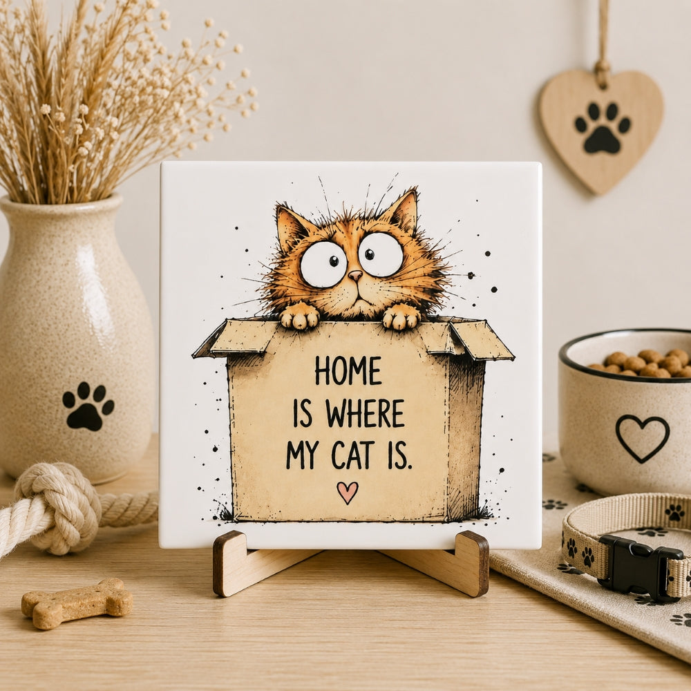 Katzenfliese mit Spruch – Katzengeschenk