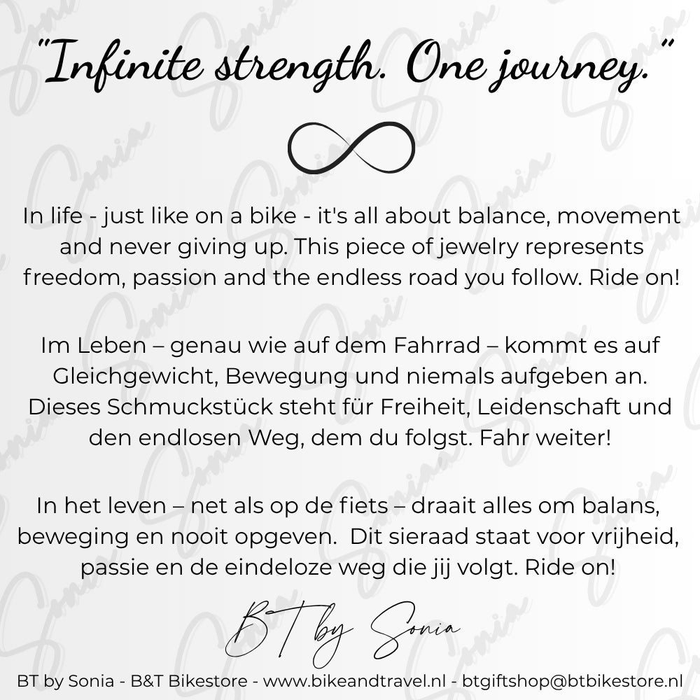 BT by Sonia Infinity Fahrradperlenarmband schwarz/gelb