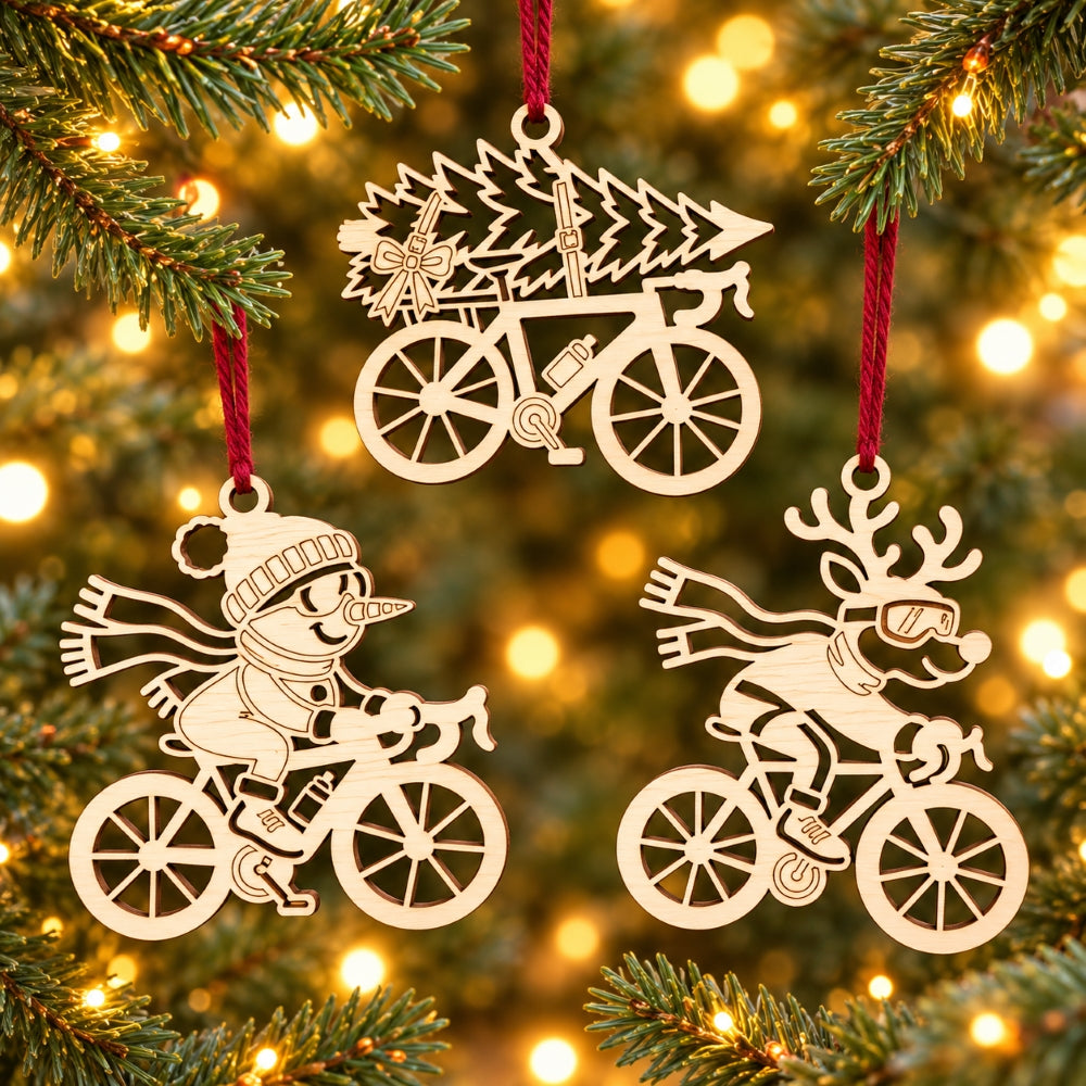BT by Sona kerstballen kerstfiguren wielrennen | set van 3