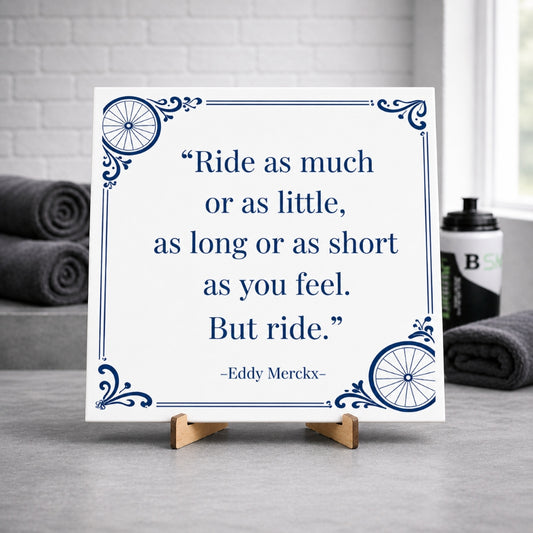 Delfsblauwe tegel wielrennen Quote Merckx