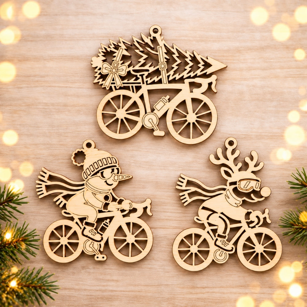 BT by Sona kerstballen kerstfiguren wielrennen | set van 3