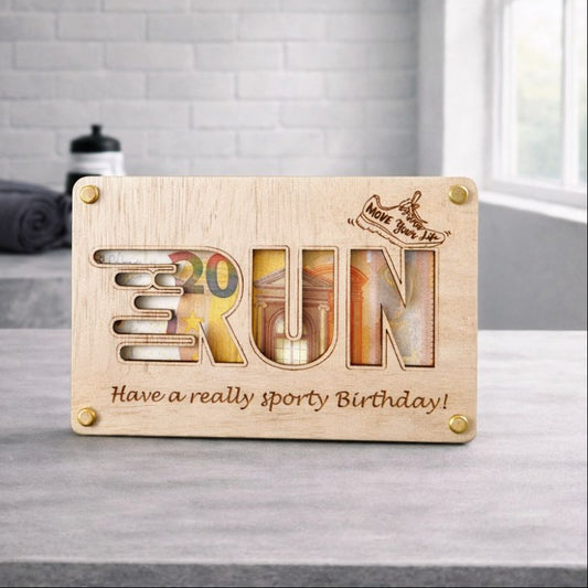 Geldcadeau Hardlopen gepersonaliseerd –  Origineel Sportief Cadeau