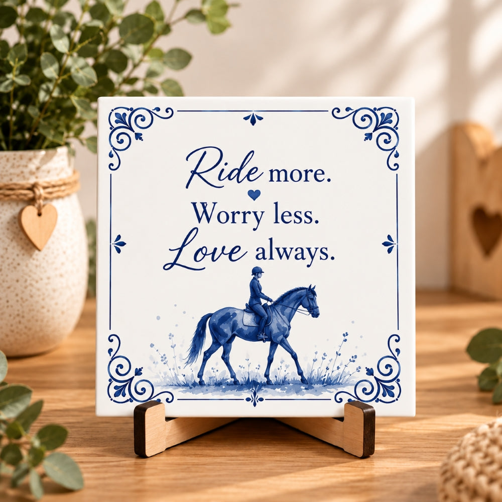 BT by Sonia Fliese Delfter Blau mit Pferd