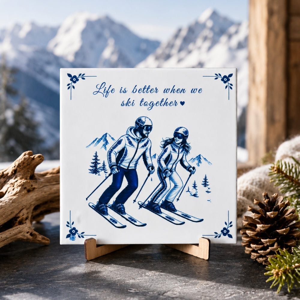 BT von Sonia tegel ski delfsblauw – Das Leben ist besser, wenn wir zusammen Ski fahren