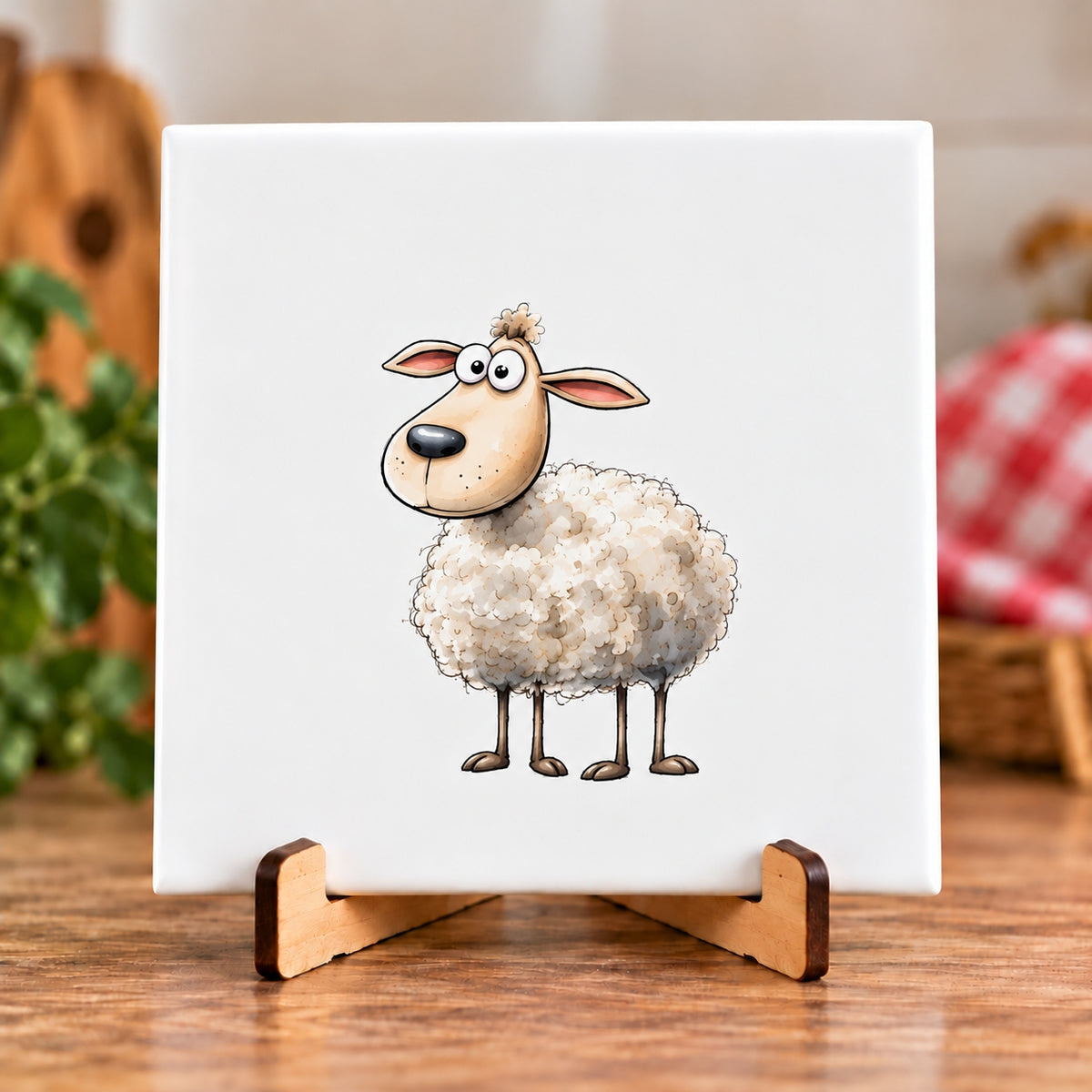 BT by Sonia Bauernhoftiere-Fliese | Kuh, Schaf, Huhn, Schwein oder Ziege
