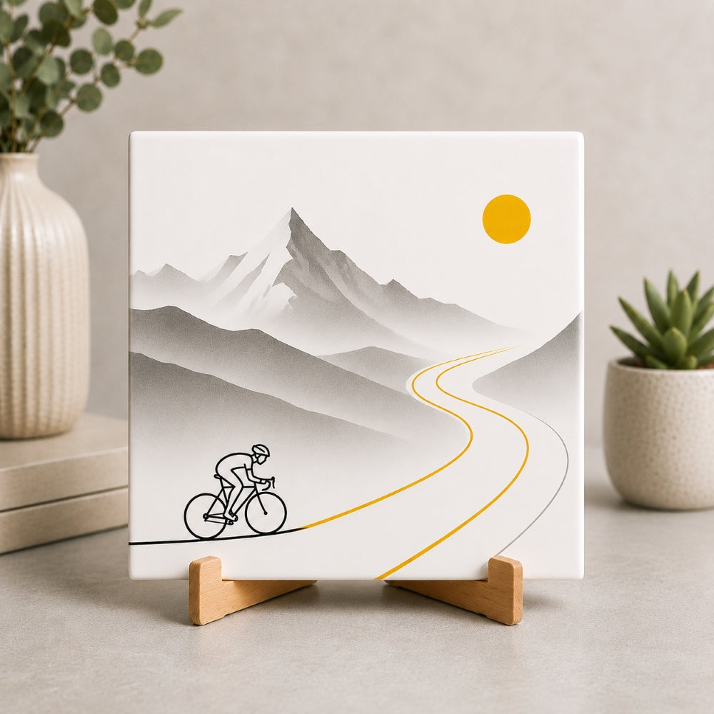 Fliese Radfahren Sunny Climb