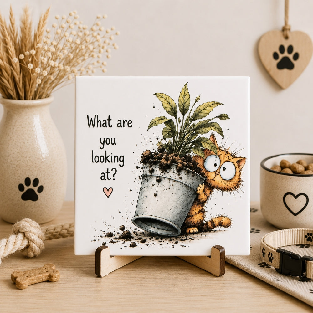 Katzenfliese mit Spruch – Katzengeschenk