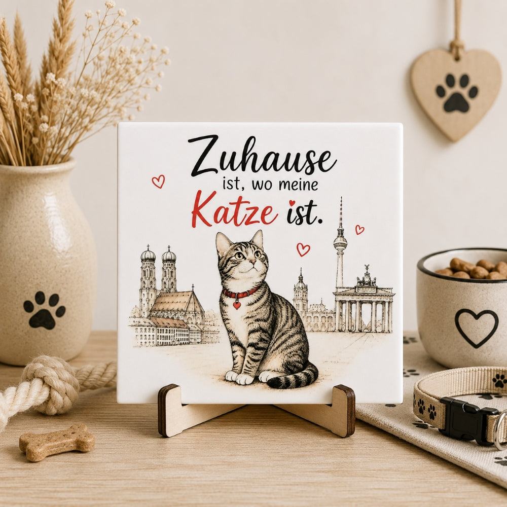 Katzenfliese mit Spruch – Katzengeschenk