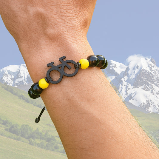 BT by Sonia Infinity Fahrradperlenarmband schwarz/gelb